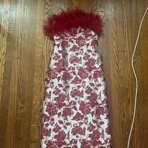 Tuckernuck Red and White Floral Midi Dress